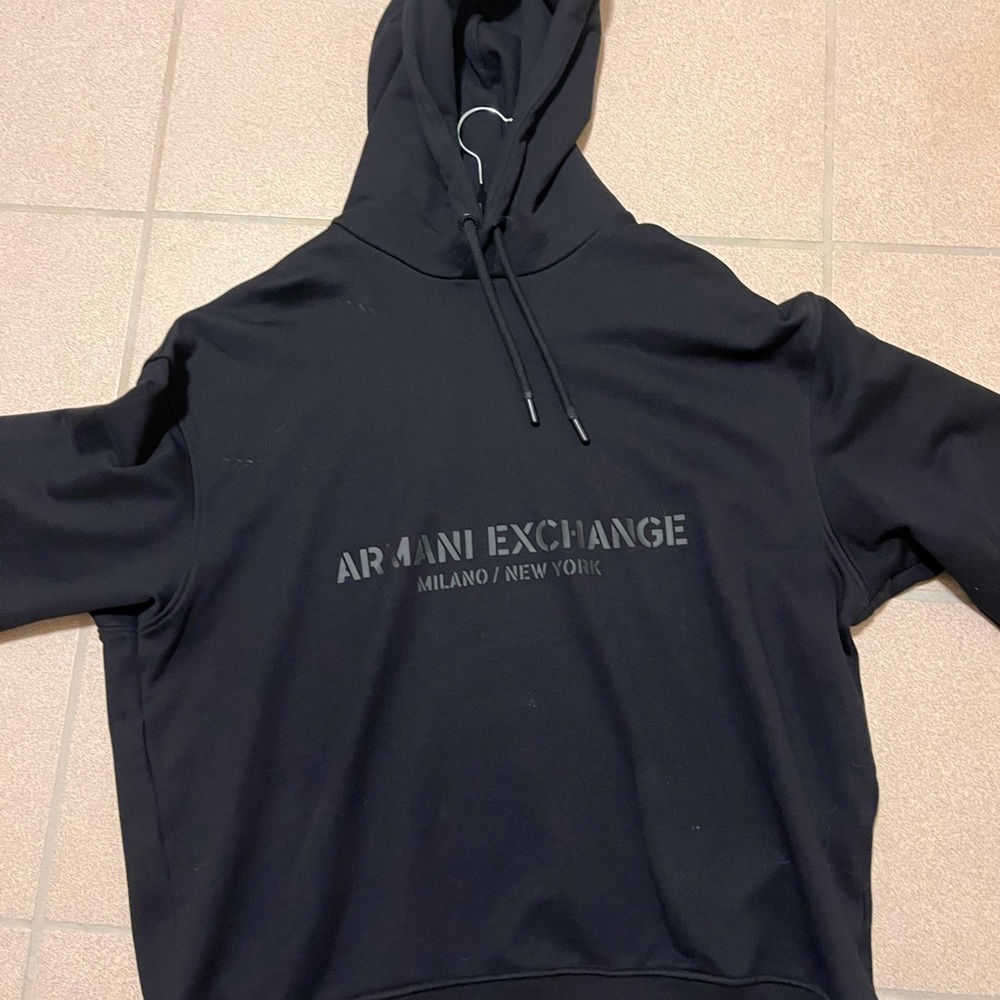 ARMANI EXCHANGE RUBBERIZED ‘91 LOGO HOODIE